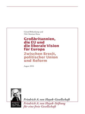 cover image of Grossbritannien, die EU und  die liberale Vision für Europa